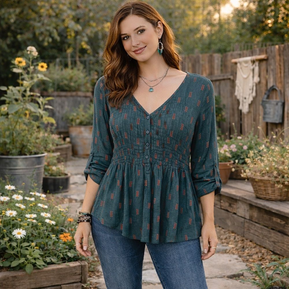 Torrid Women’s Size 1 1X 14-16 Floral Print Blouse
